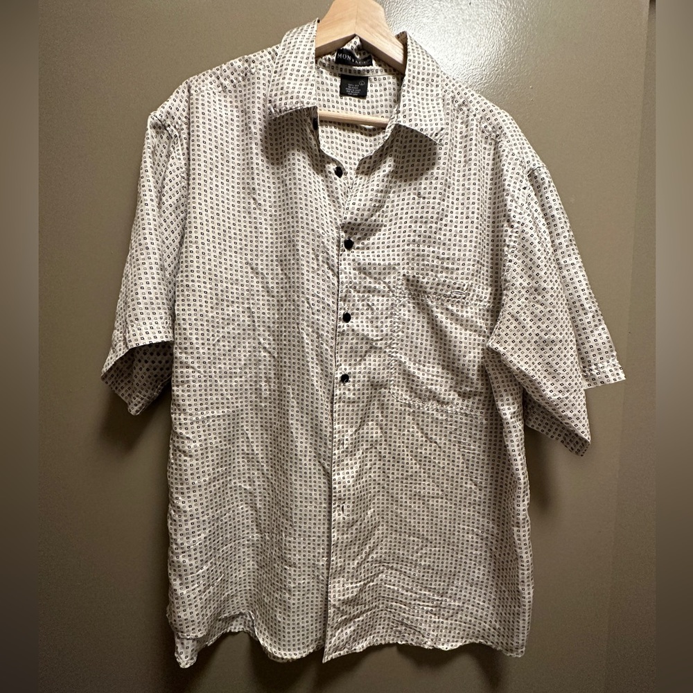 Montage silk shirt sleeve shirt